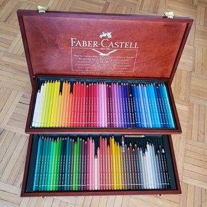 Faber Castle watercolor pencil in mahogany case 12